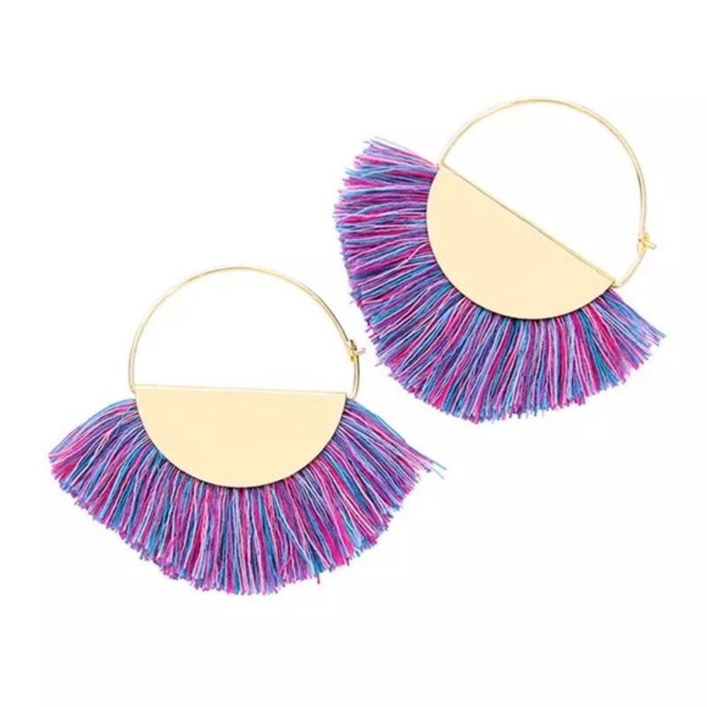 Multicolor Tassel Earrings - Picture 1 of 3